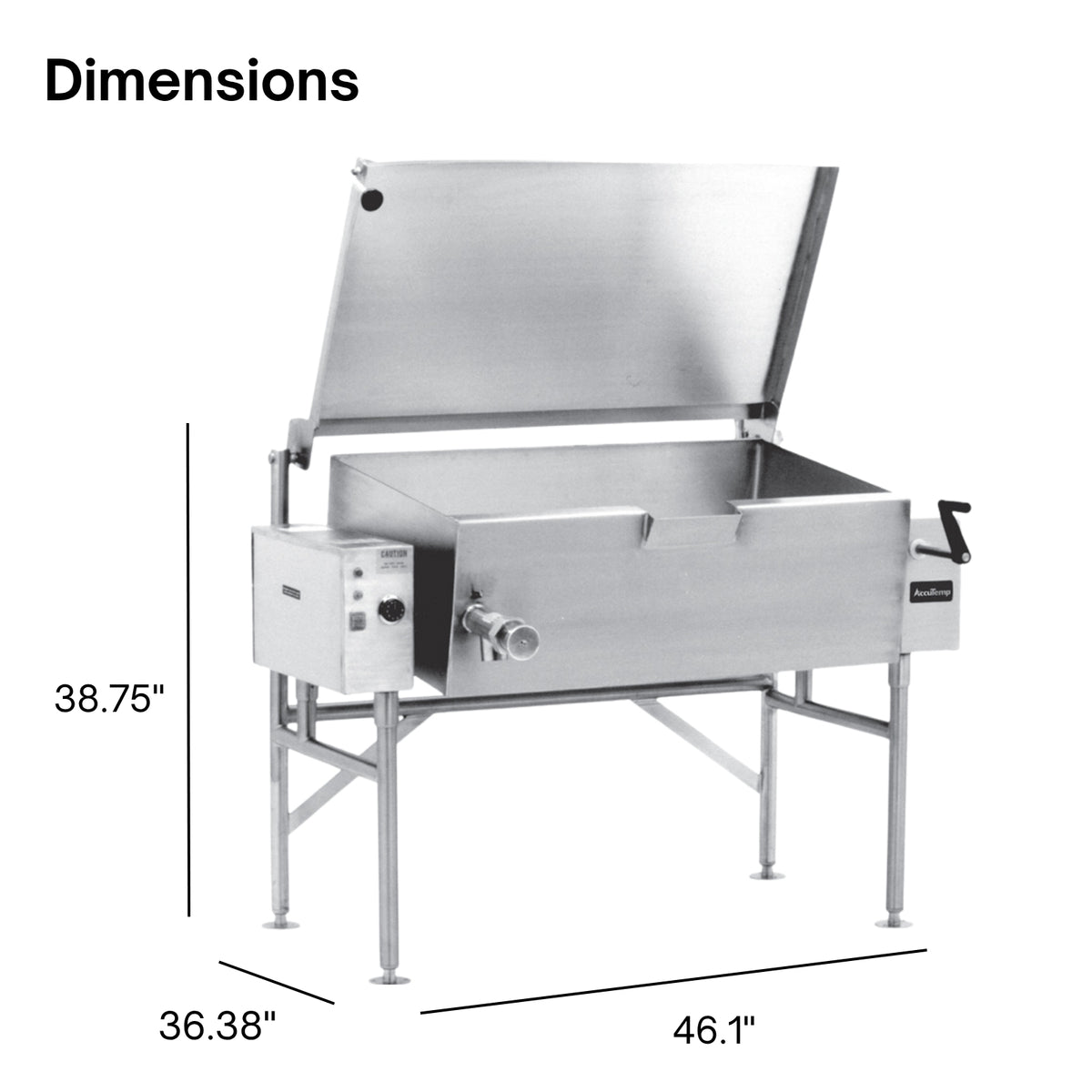 AccuTemp ALTES-30-QS 30-Gallon Electric Tilting Skillet Braising Pan