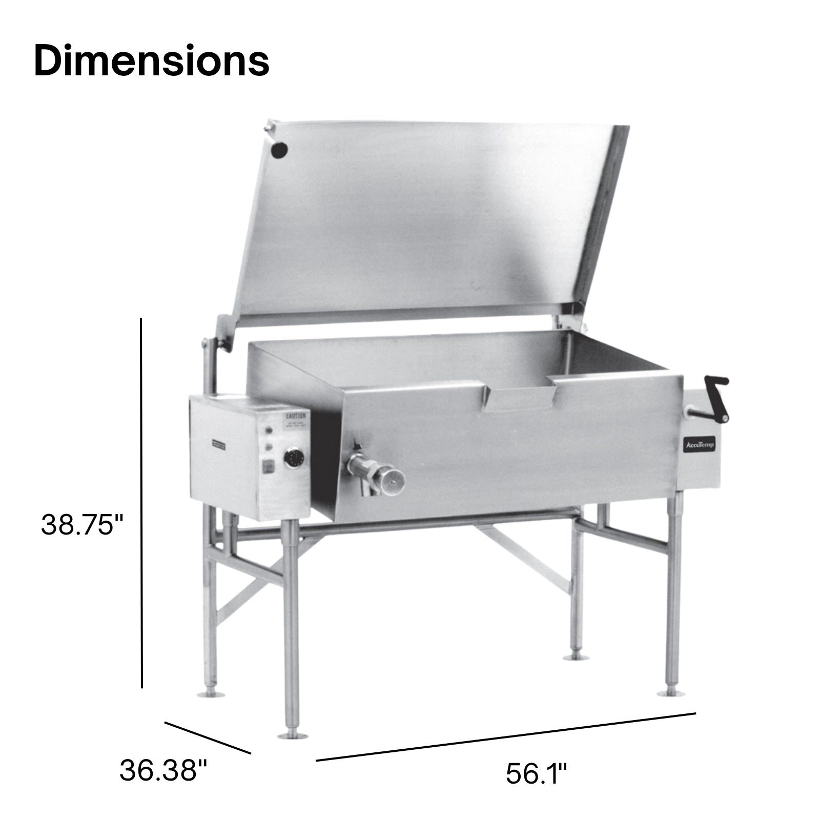 AccuTemp ALTES-40-QS 40-Gallon Electric Tilting Skillet Braising Pan