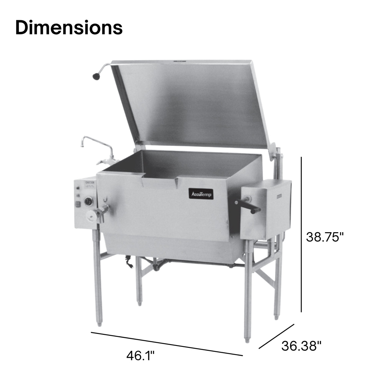 AccuTemp ALTGSE-30-QS 30-Gallon Gas Tilting Skillet Braising Pan