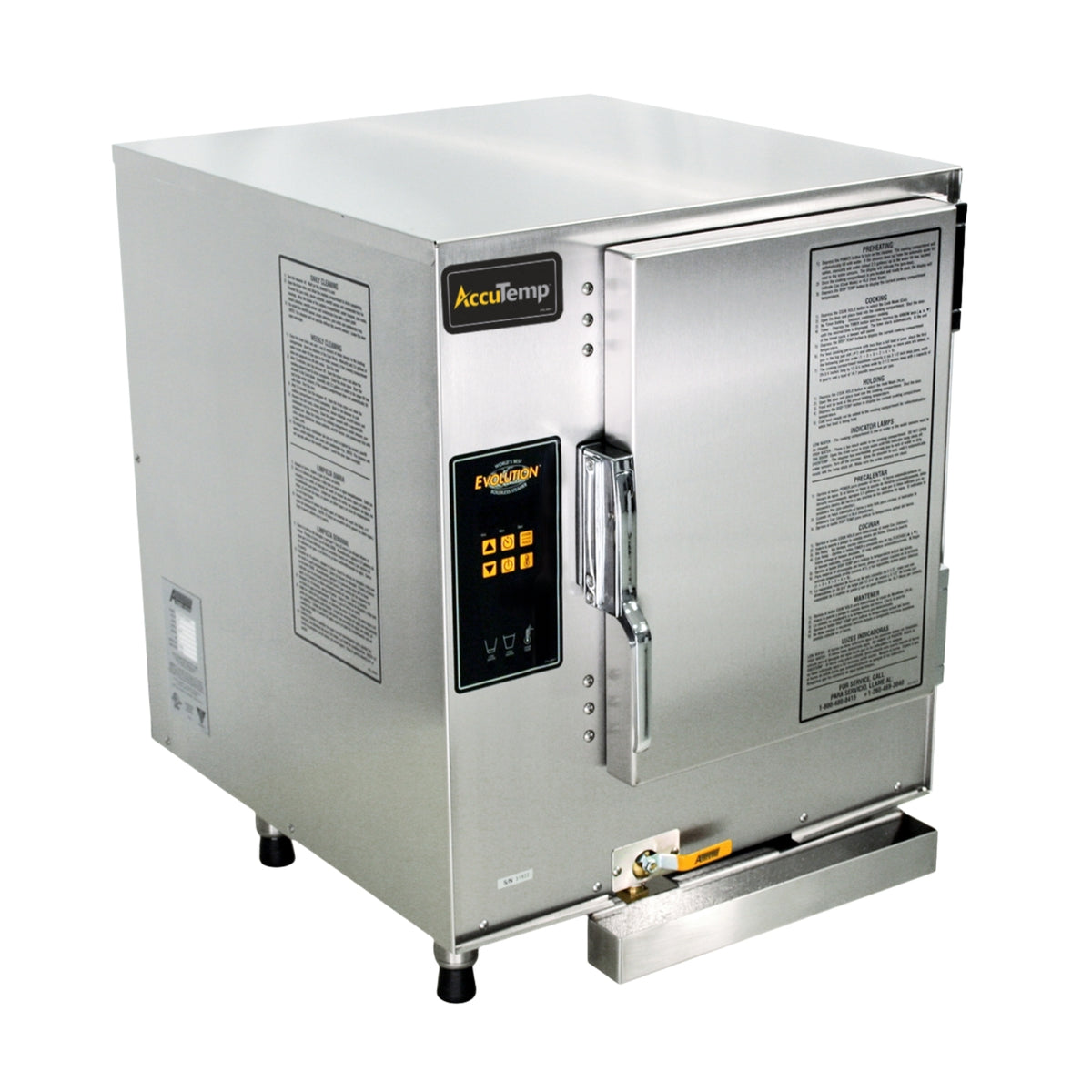 AccuTemp N61201E060 Evolution 6 Pan Natural Gas Countertop Convection Steamer | 50,000 BTU