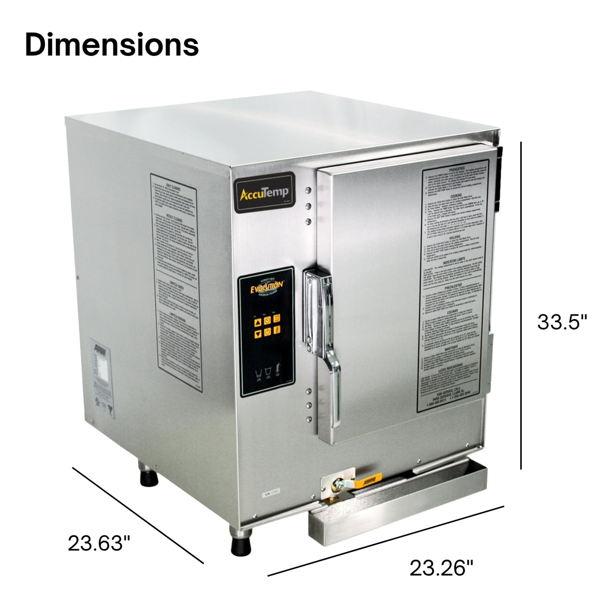 AccuTemp N61201E060 Evolution 6 Pan Natural Gas Countertop Convection Steamer | 50,000 BTU