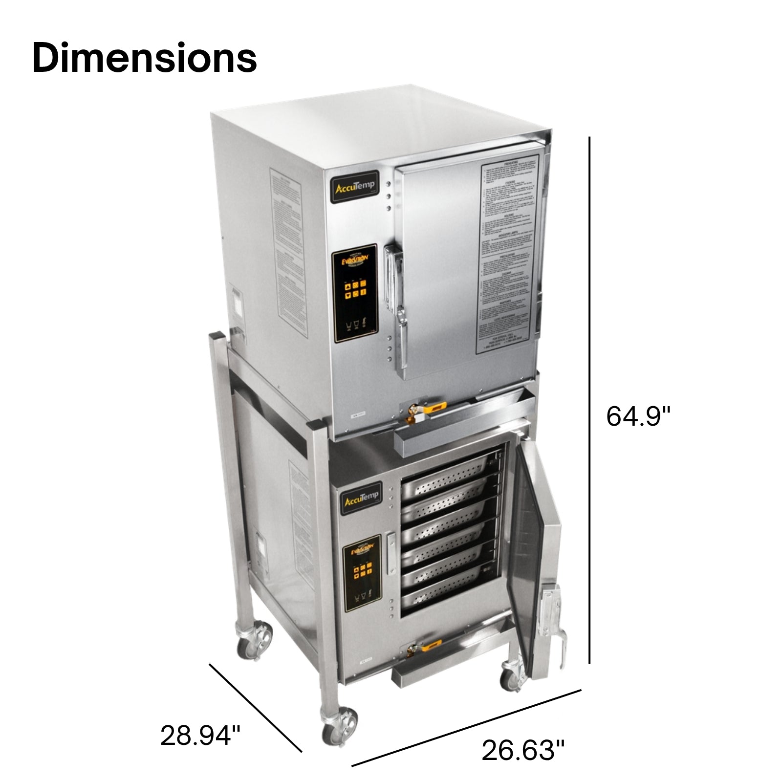 AccuTemp ACCU-N61201E060 DBL Steamer, Convection, Boilerless, Countertop