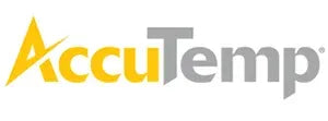 AccuTemp logo with yellow and gray text