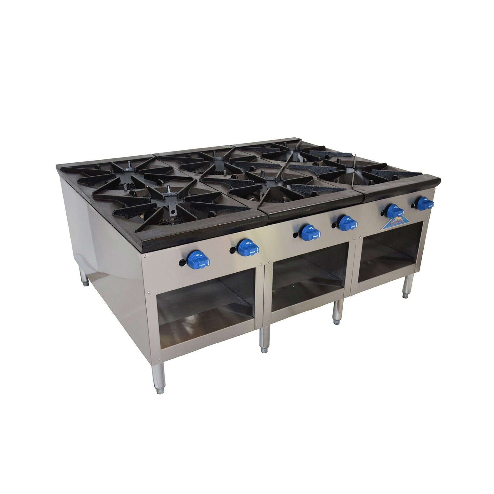 Comstock-Castle 2CSP54 54" 6-Burner Gas Stock Pot Range | 660,000 BTU