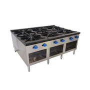 Comstock-Castle 2CSP54 54" 6-Burner Gas Stock Pot Range | 660,000 BTU