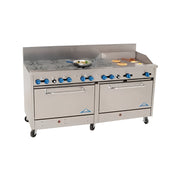 Comstock-Castle F3226-12 60" Gas Range w/ 8 Burners, Griddle & (2) Ovens | 300,000 BTU