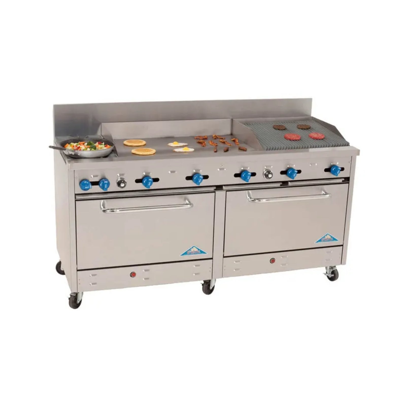 Comstock-Castle F3226-36-1RB 60" Gas Range w/ 2 Burners, Griddle, Charbroiler & (2) Ovens | 216,000 BTU
