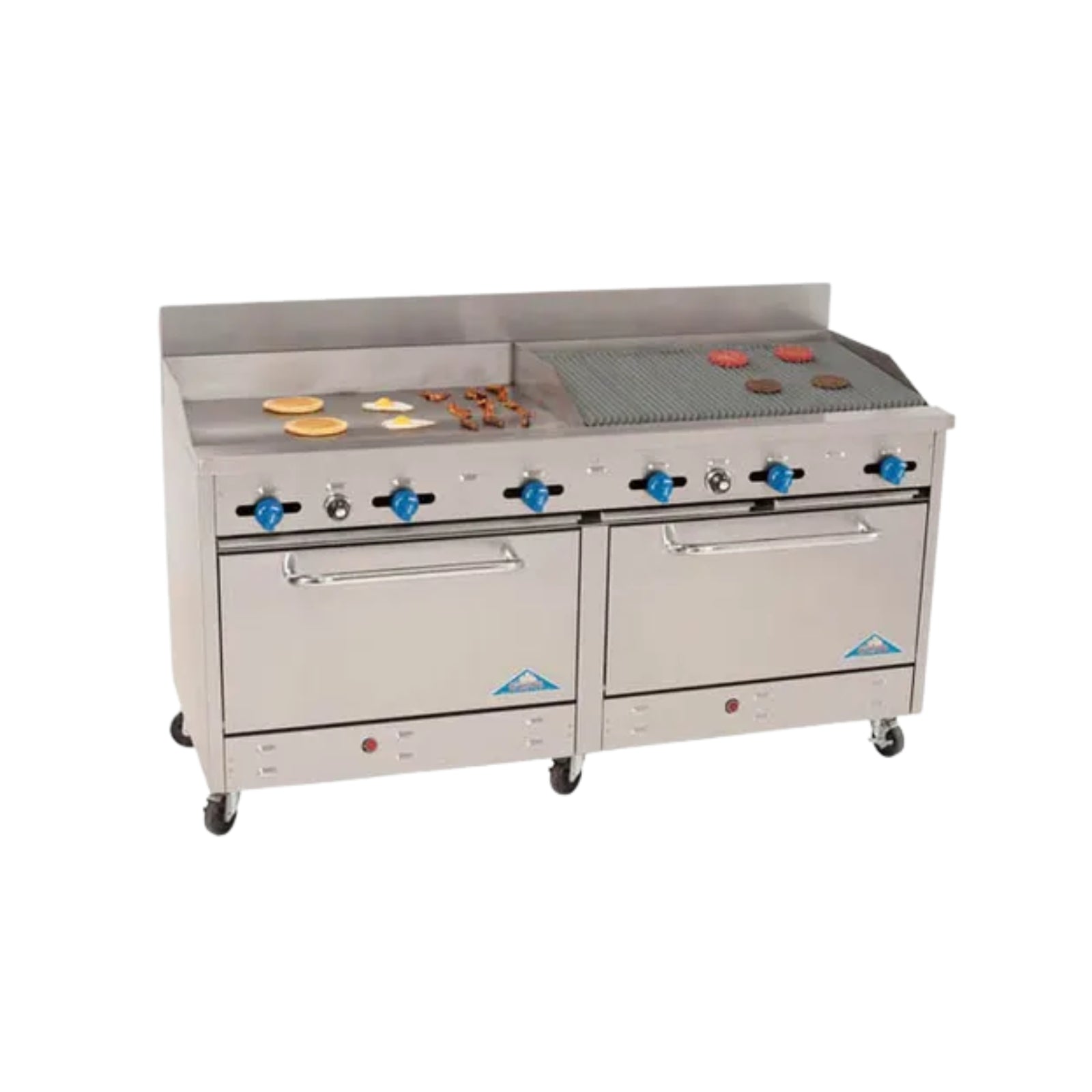 Comstock-Castle F3226-36-2RB 60" Gas Range w/ Griddle, Charbroiler & (2) Ovens | 192,000 BTU