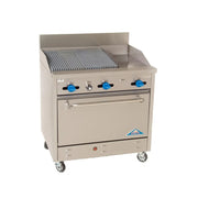 Comstock-Castle F330-12-2RB 36" Gas Griddle and Charbroiler Range w/ Standard Oven | 114,000 BTU