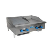 Comstock-Castle FHP30-12-1.5RB 30" Countertop Gas Griddle & Charbroiler Combo | 65,000 BTU