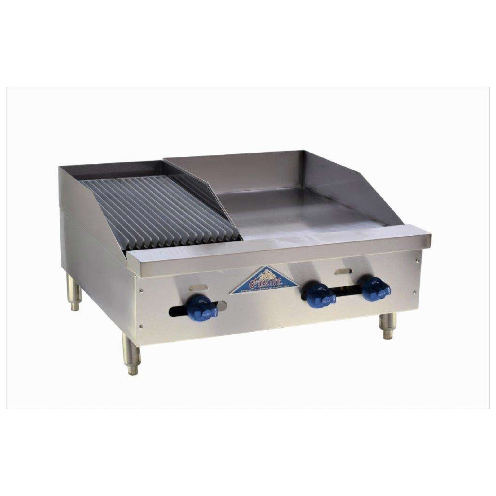 Comstock-Castle FHP30-18-1RB 30" Countertop Gas Griddle & Charbroiler Combo | 69,000 BTU