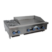 Comstock-Castle FHP42-30T-1RB 42" Thermostatic Countertop Gas Griddle & Charbroiler Combo | 105,000 BTU