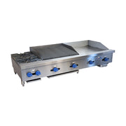 Comstock-Castle FHP72-2.5RB-30B 72" Countertop Gas Hot Plate, Griddle, Charbroiler & Cheesemelter Combo | 206,000 BTU