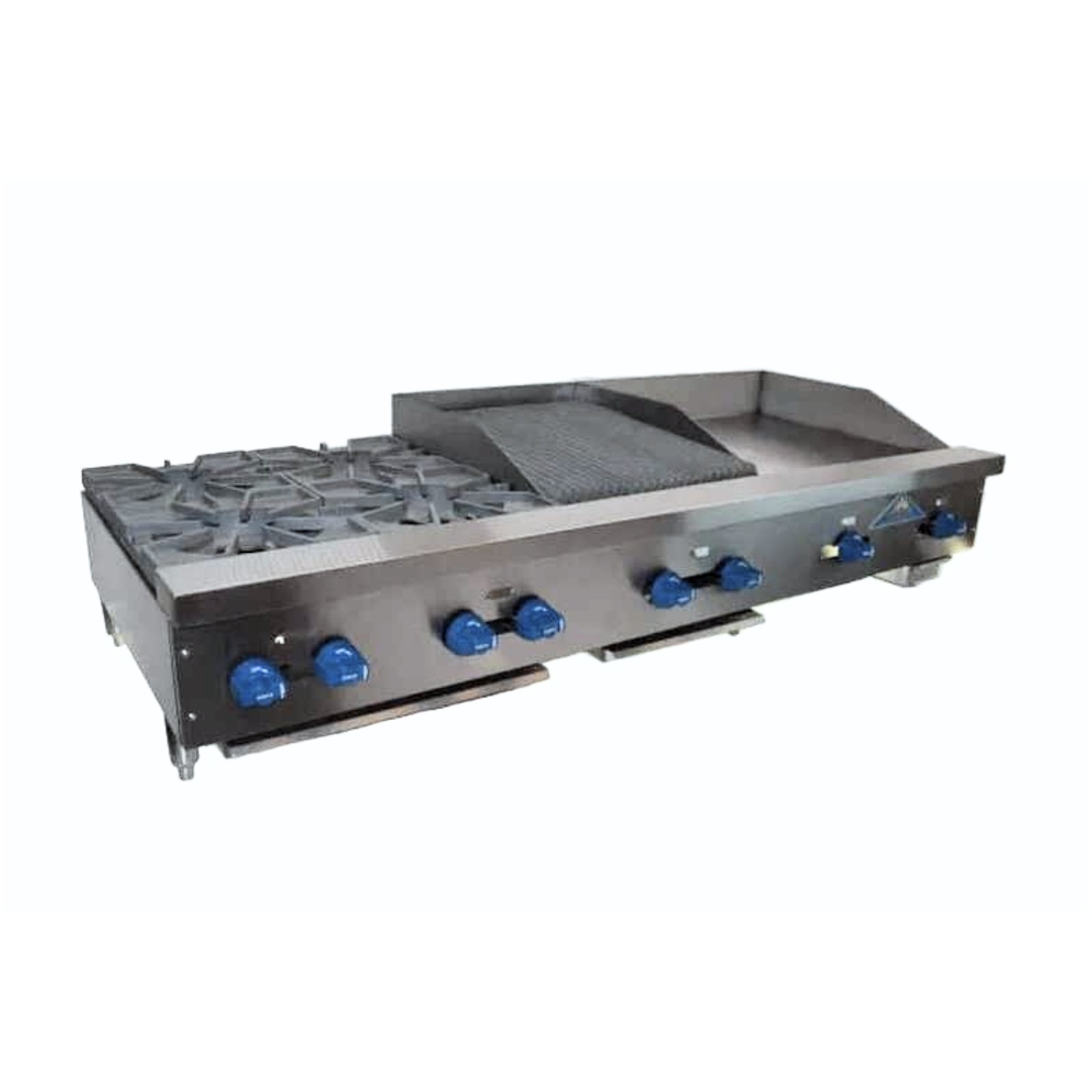 Comstock-Castle FHP72-24T-2RB 72" Countertop Gas Hot Plate, Griddle & Charbroiler Combo | 224,000 BTU