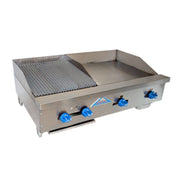 Comstock-Castle FHP72-42T-1.5RB 72" Countertop Gas Hot Plate, Griddle & Charbroiler Combo | 202,000 BTU