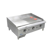Comstock-Castle HG36T-1-.5G 36" Thermostatic Countertop Gas Half Grooved Griddle | 90,000 BTU