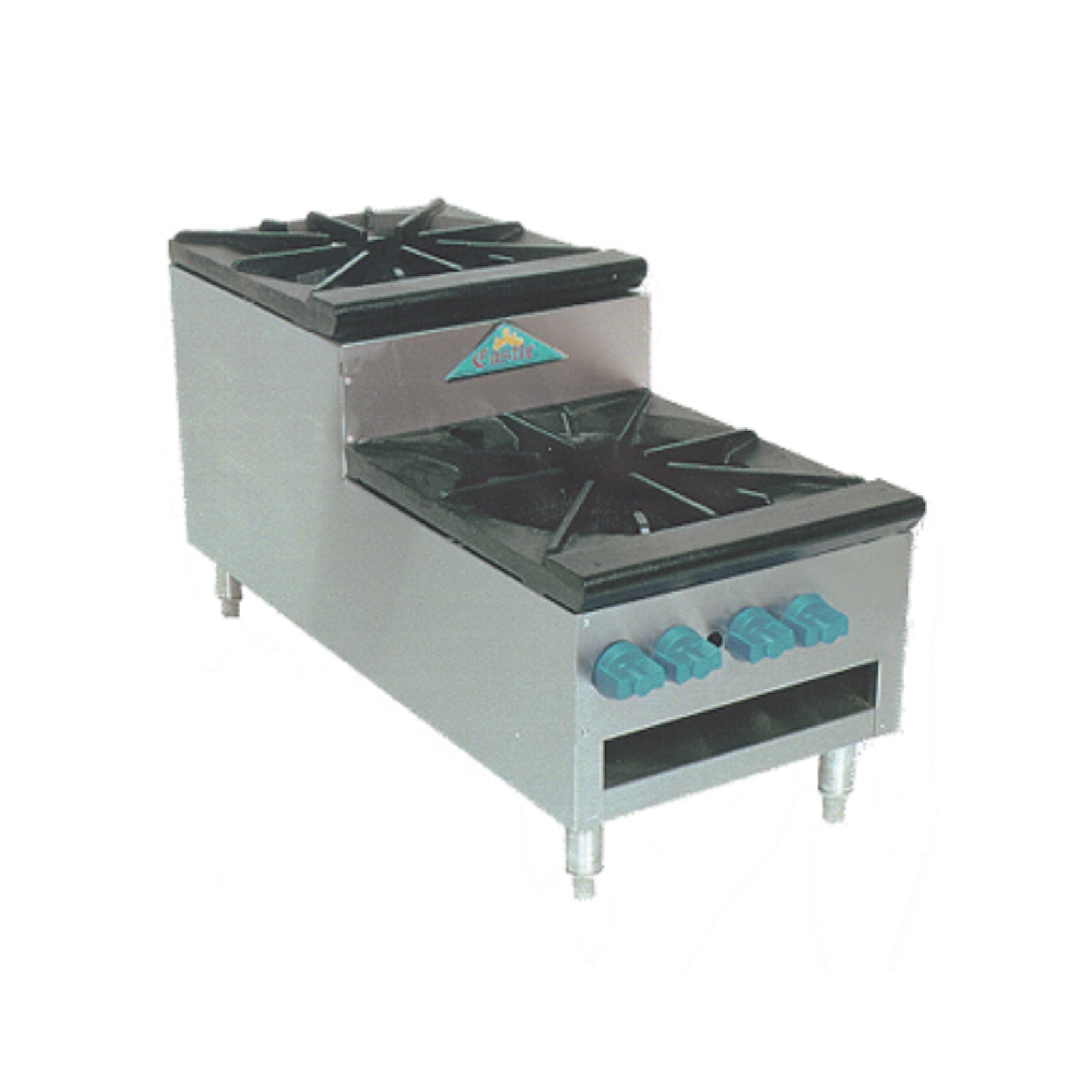 Comstock-Castle SUCSP18 18" 2-Burner Step-Up Gas Stock Pot Range | 220,000 BTU