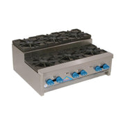 Comstock-Castle SUFHP36 36" 6-Burner Countertop Gas Step-Up Hot Plate | 144,000 BTU