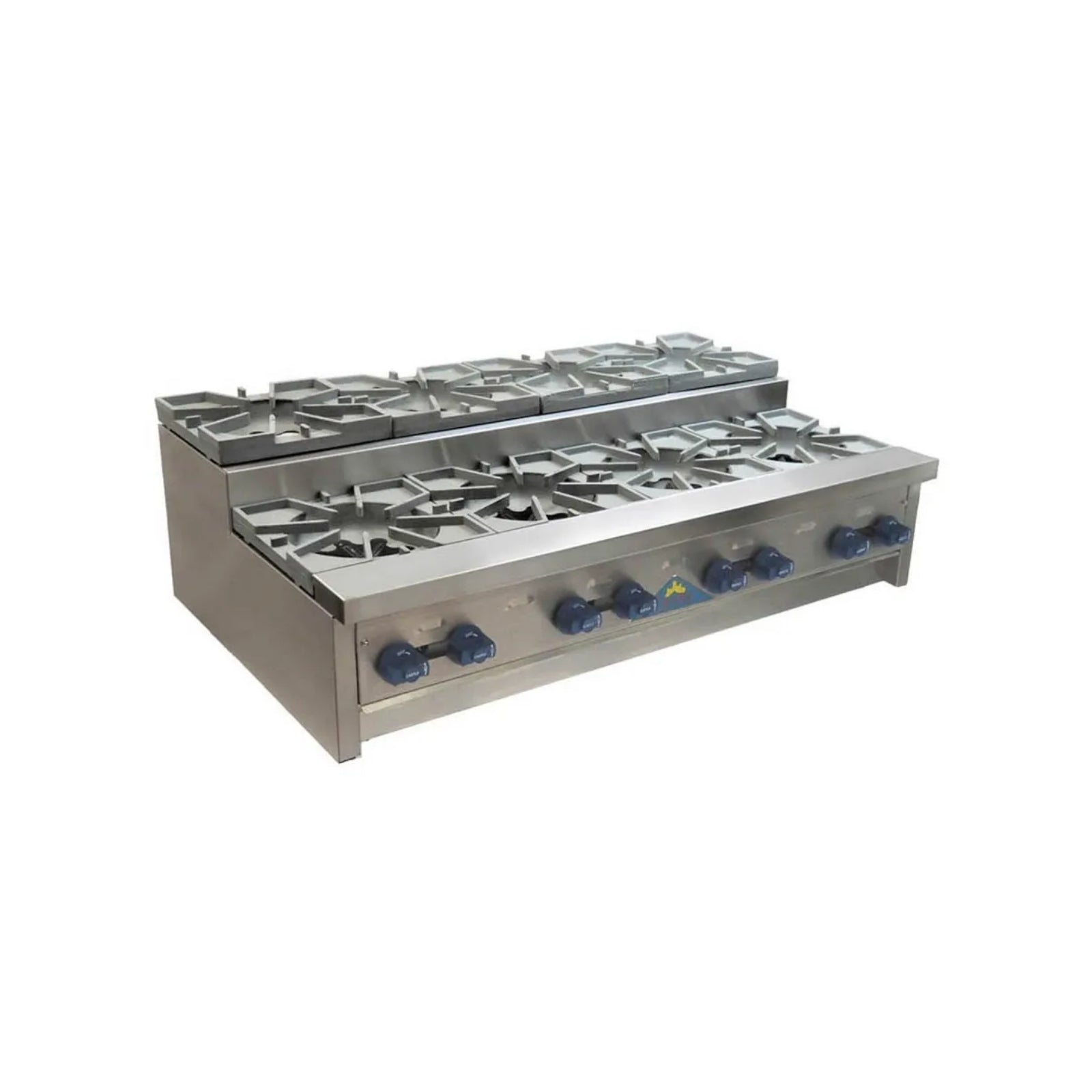 Comstock-Castle SUFHP72 72" 12-Burner Countertop Gas Step-Up Hot Plate | 288,000 BTU