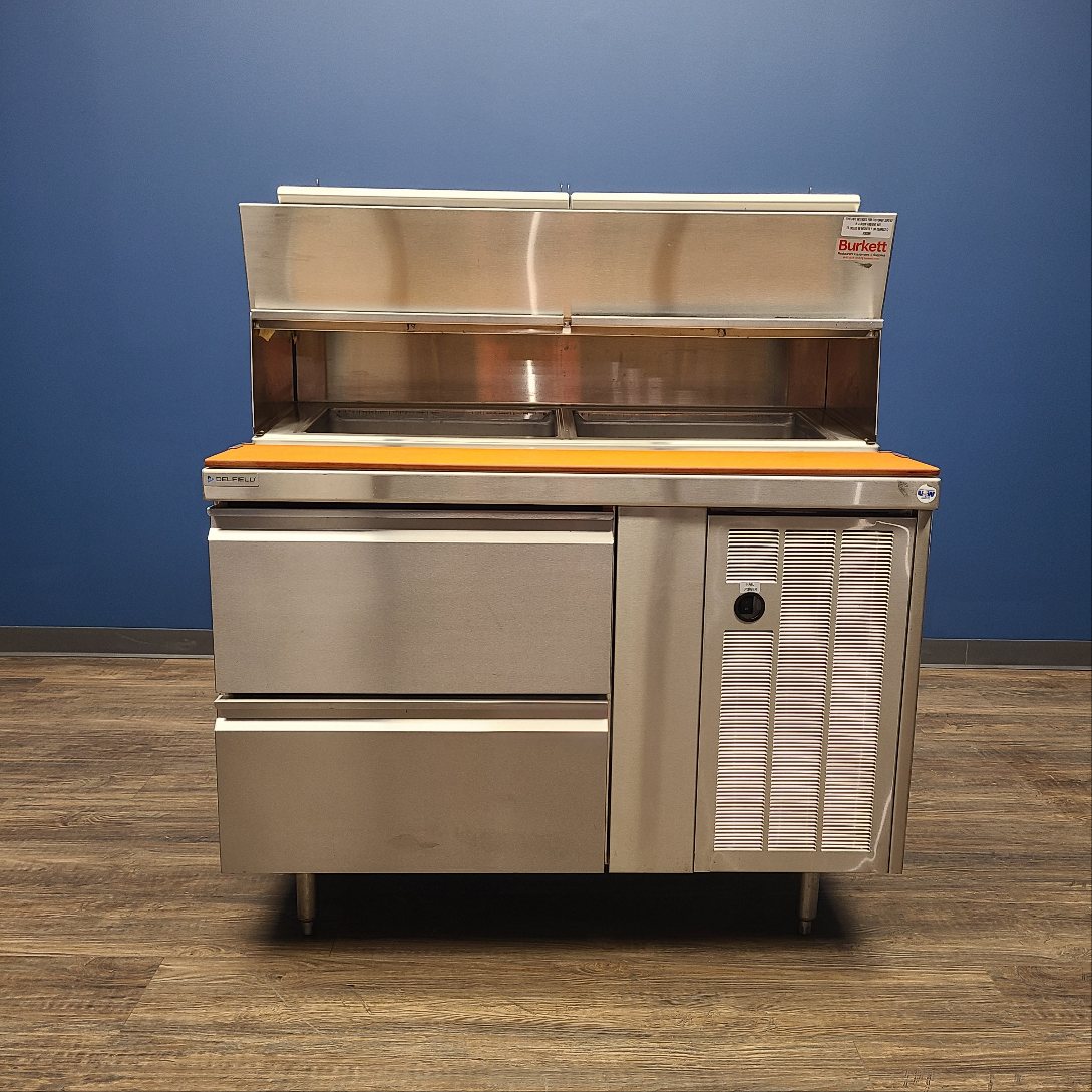 Delfield 4448NP-18M 48" 2-Door Refrigerated Mega Sandwich Prep Table (Demo Unit 1117)