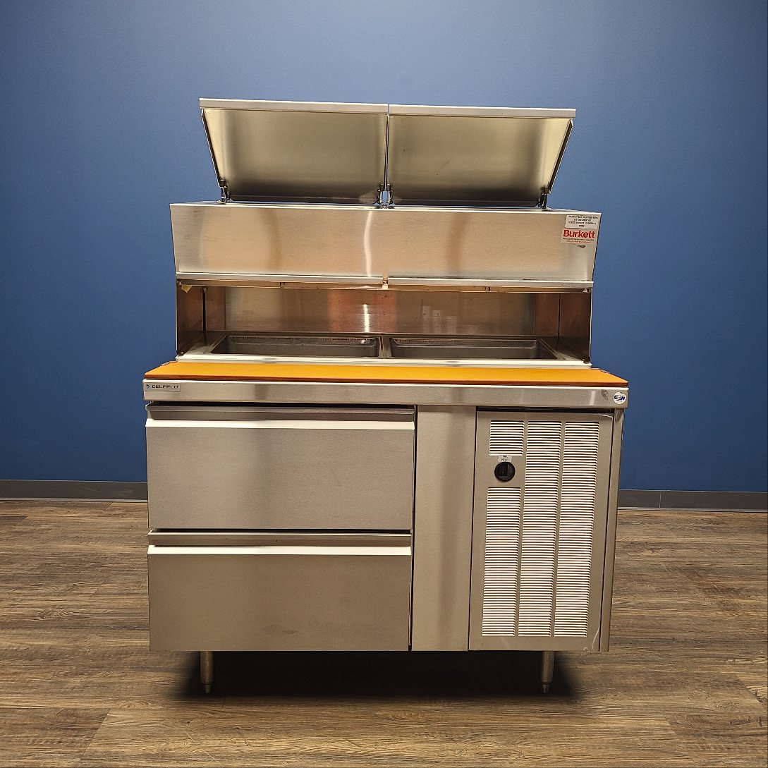 Delfield 4448NP-18M 48" 2-Door Refrigerated Mega Sandwich Prep Table (Demo Unit 1117)