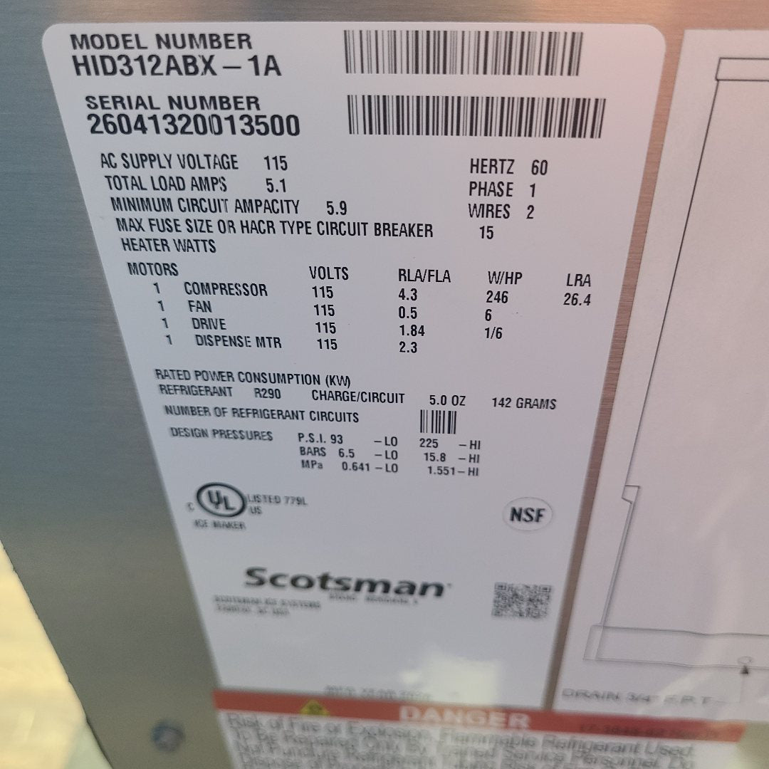 Scotsman HID312ABX-1 Ice & Water Dispenser (Demo) No. 1075521