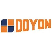 Doyon logo with blue and orange design on a white background