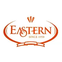 Logo of 'Eastern' with a decorative design on a white background