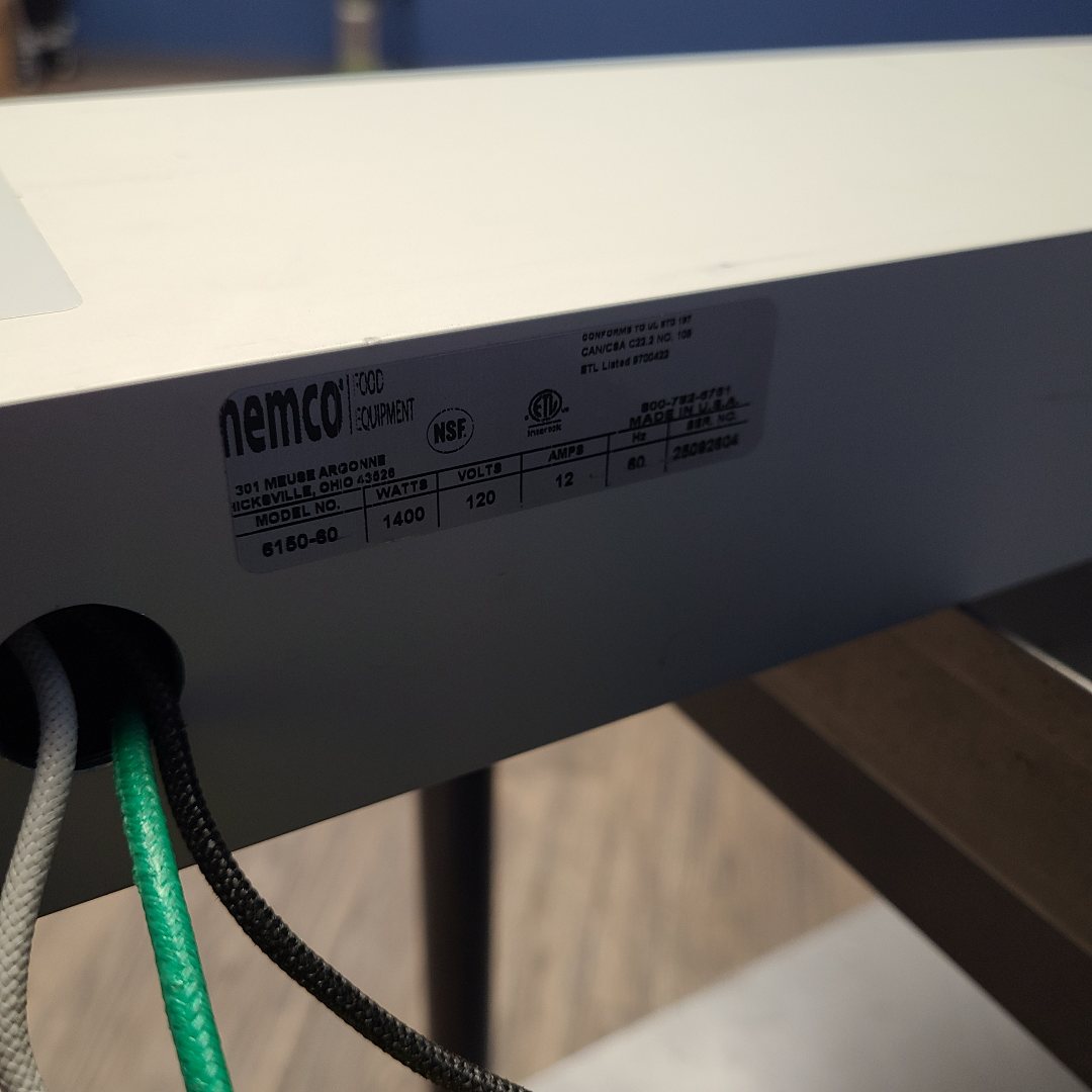 Floor Model Nemco Food Equipment 6150-60 Strip Heater No. 1049297