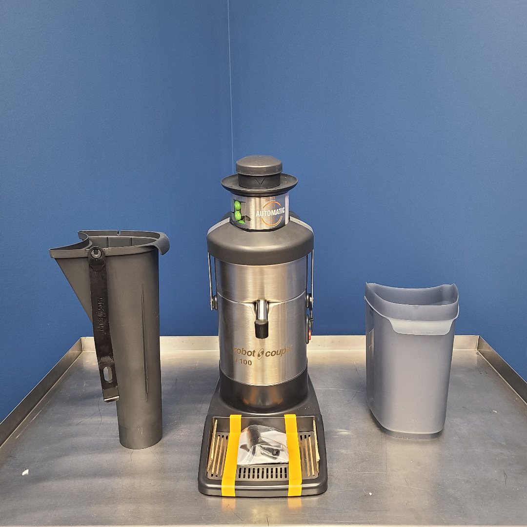 front of Robot Coupe J100 electric juicer