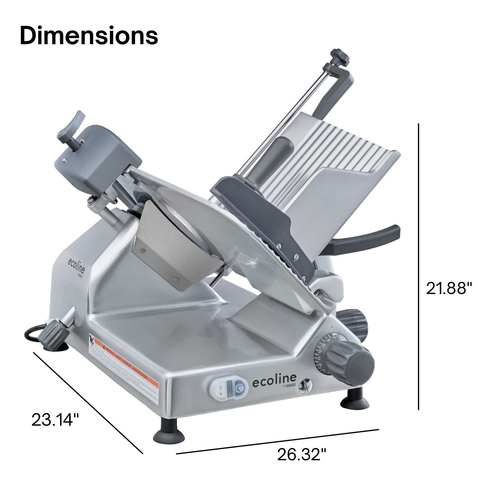 Hobart EDGE12-1 12" Manual Meat Slicer | 1/2 HP
