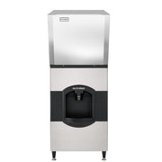 Ice-O-Matic CIM1136HA+CD40130 932 lb. Air Cooled Half Cube Ice Machine Head w/ 180 lb. Ice Dispenser