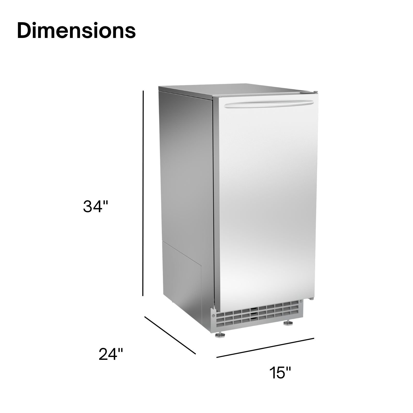 Ice-O-Matic GEMU090 85 lb. Air Cooled Undercounter Pearl Ice Machine | 22 lb. Bin