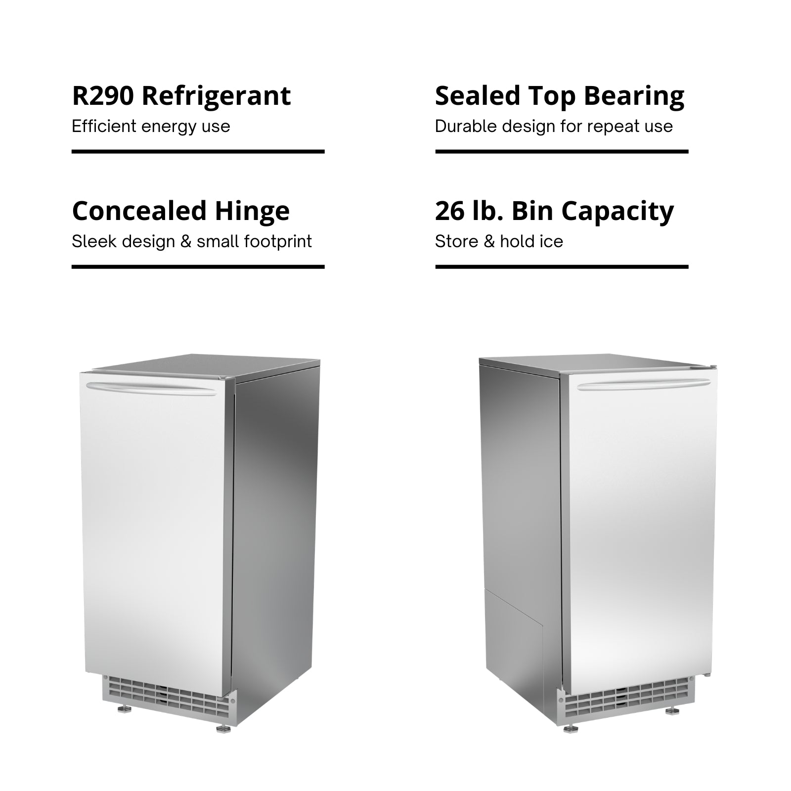 Ice-O-Matic GEMU090 85 lb. Air Cooled Undercounter Pearl Ice Machine | 22 lb. Bin