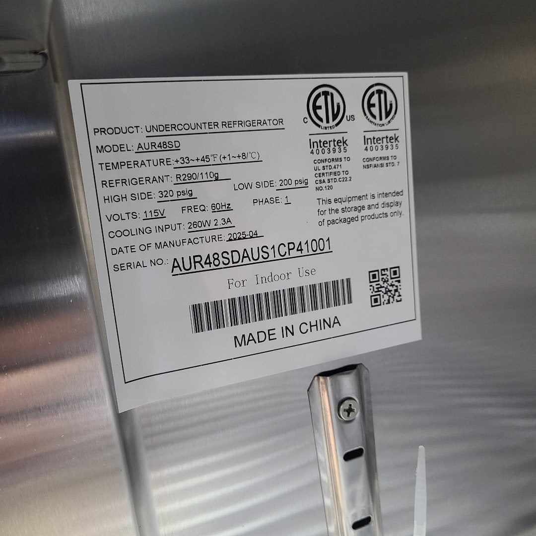 Atosa AUR48SD Undercounter Refrigerator (Scratch & Dent) No. 1048201
