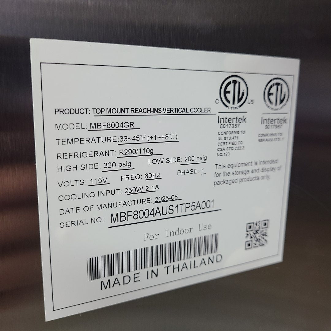 Scratch & Dent Atosa USA, Inc. MBF8004GR Reach-In Refrigerator No. 1051397