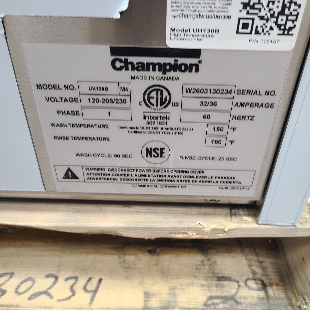 Champion UH130B  (Scratch & Dent) No. 1066751