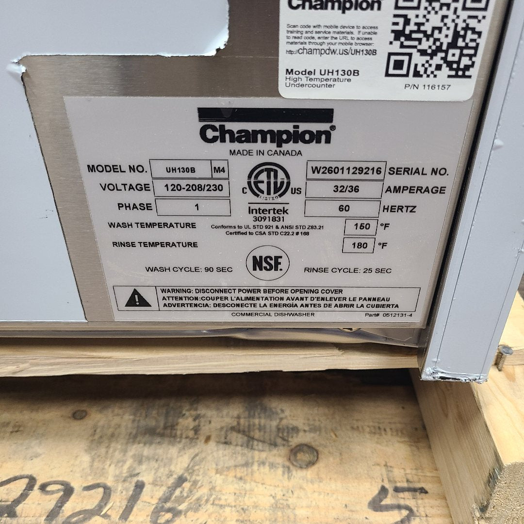Champion UH130B  (Scratch & Dent) No. 1066753