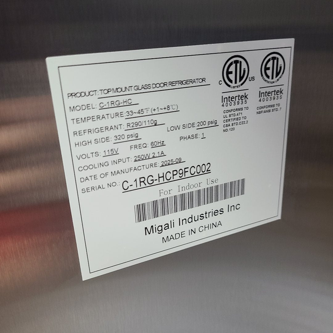 Scratch & Dent Migali Industries C-1RG-HC  No. 1061694