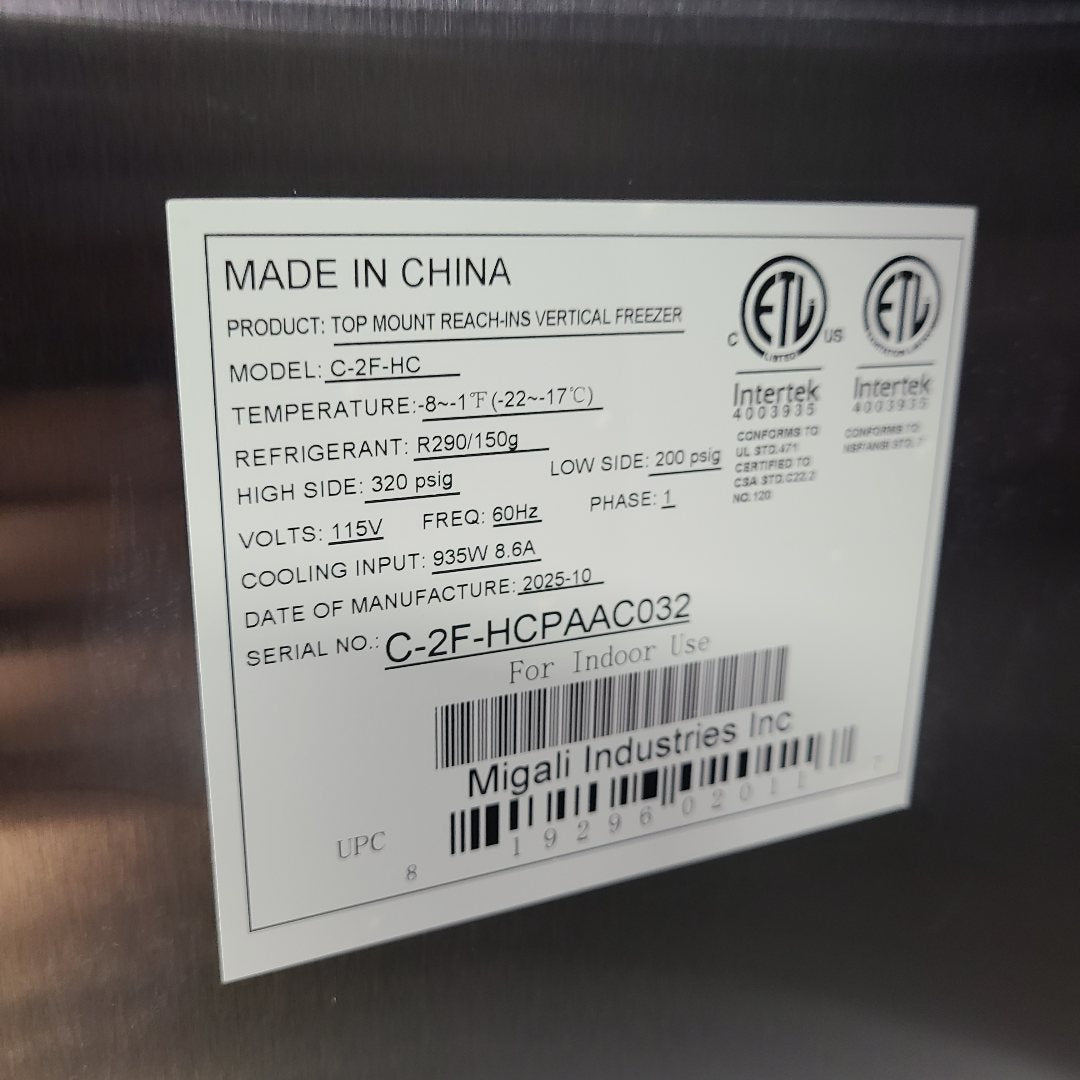 Scratch & Dent Migali Industries C-2F-HC  No. 1061696