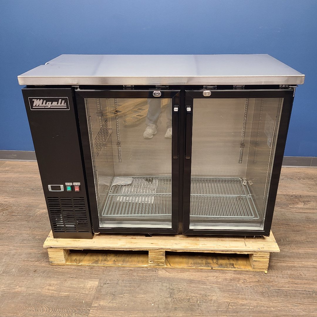 Migali C-BB48G-HC 2 Glass Door Back Bar Cooler (Scratch & Dent 2922)