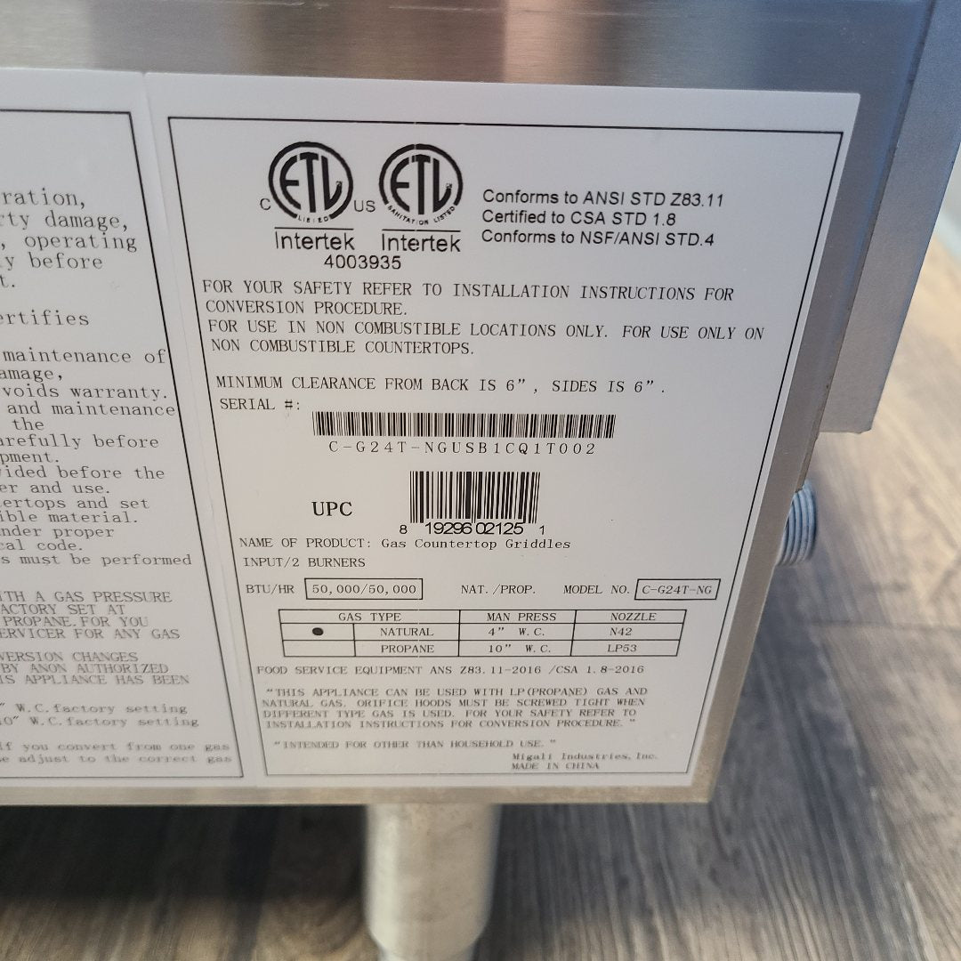 Scratch & Dent Migali Industries C-G24T  No. 1061716