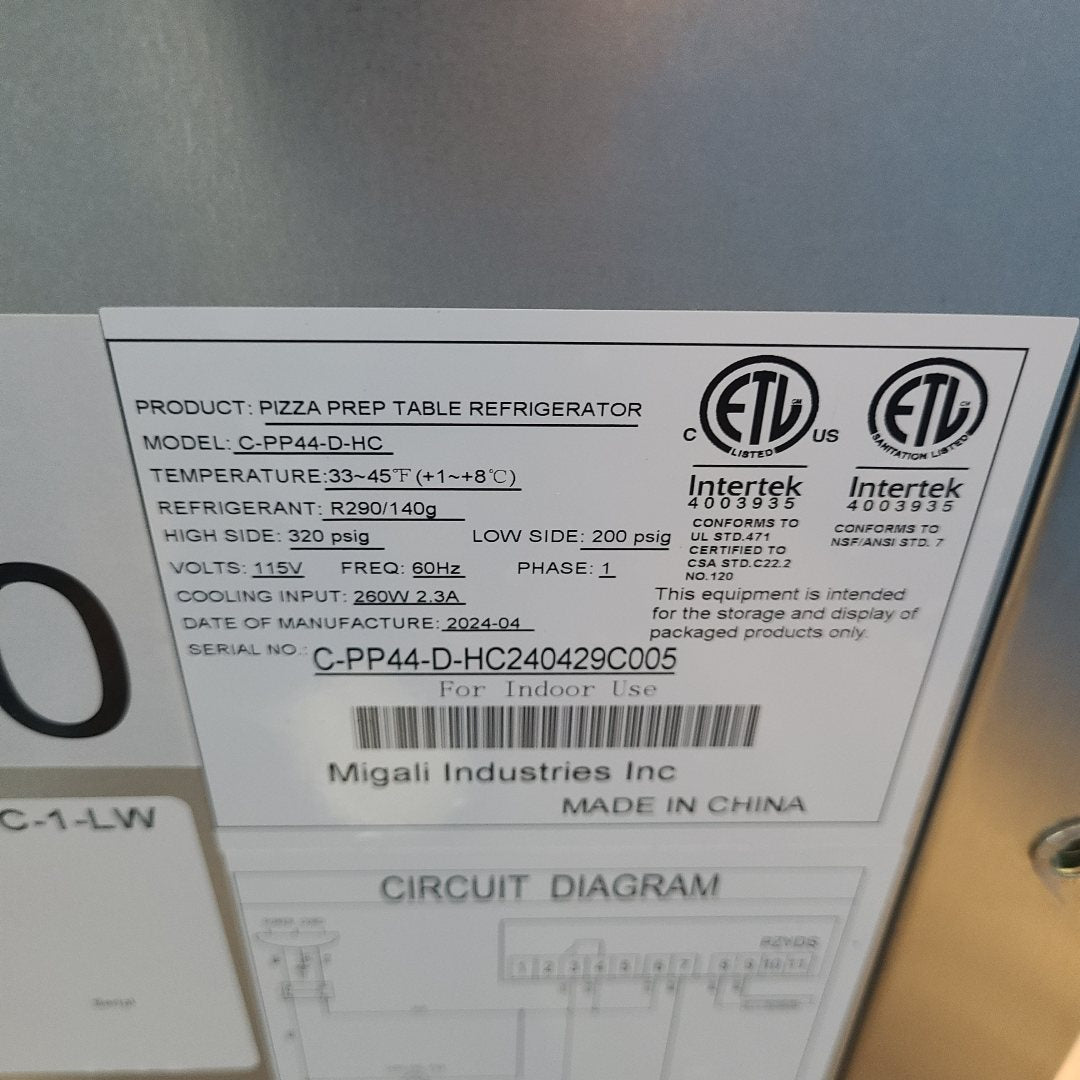 Scratch & Dent Migali Industries C-PP44-D-HC  No. 1061699