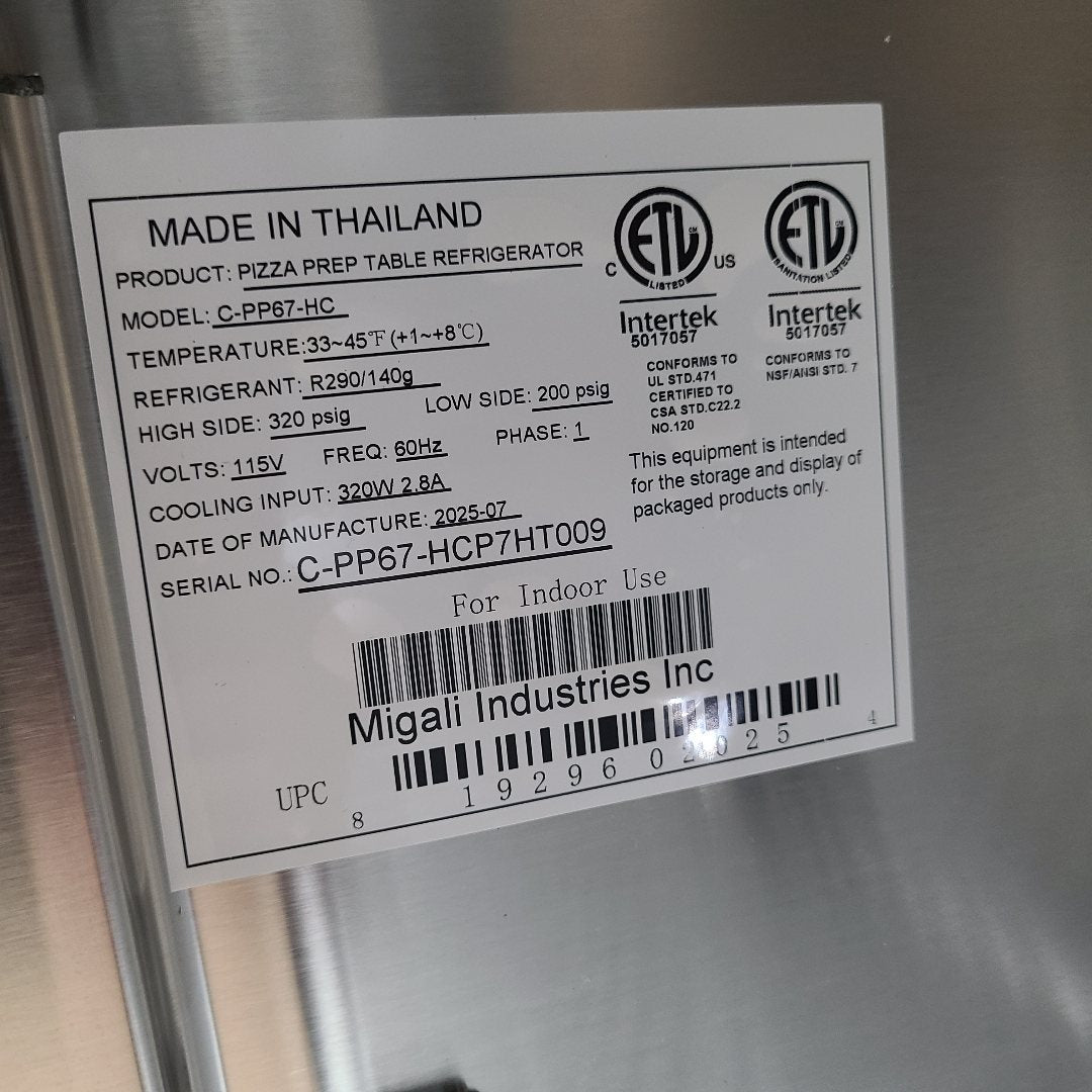 Scratch & Dent Migali Industries C-PP67-HC  No. 1061710