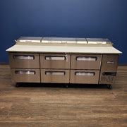 Migali C-PP93-D-HC 93" 6 Drawer Pizza Prep Table (Scratch & Dent C002)