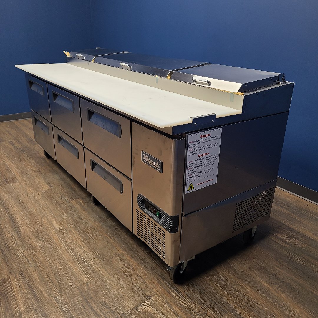 Migali C-PP93-D-HC 93" 6 Drawer Pizza Prep Table (Scratch & Dent C002)