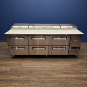 Migali C-PP93-HC 93" 6 Drawer Pizza Prep Table (Scratch & Dent SC001)