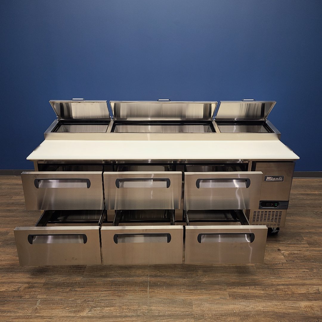 Migali C-PP93-HC 93" 6 Drawer Pizza Prep Table (Scratch & Dent SC001)
