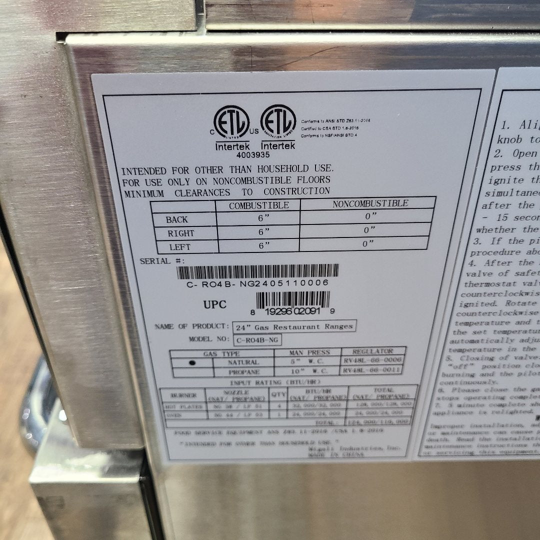 Scratch & Dent Migali Industries C-RO4B-NG  No. 1061708