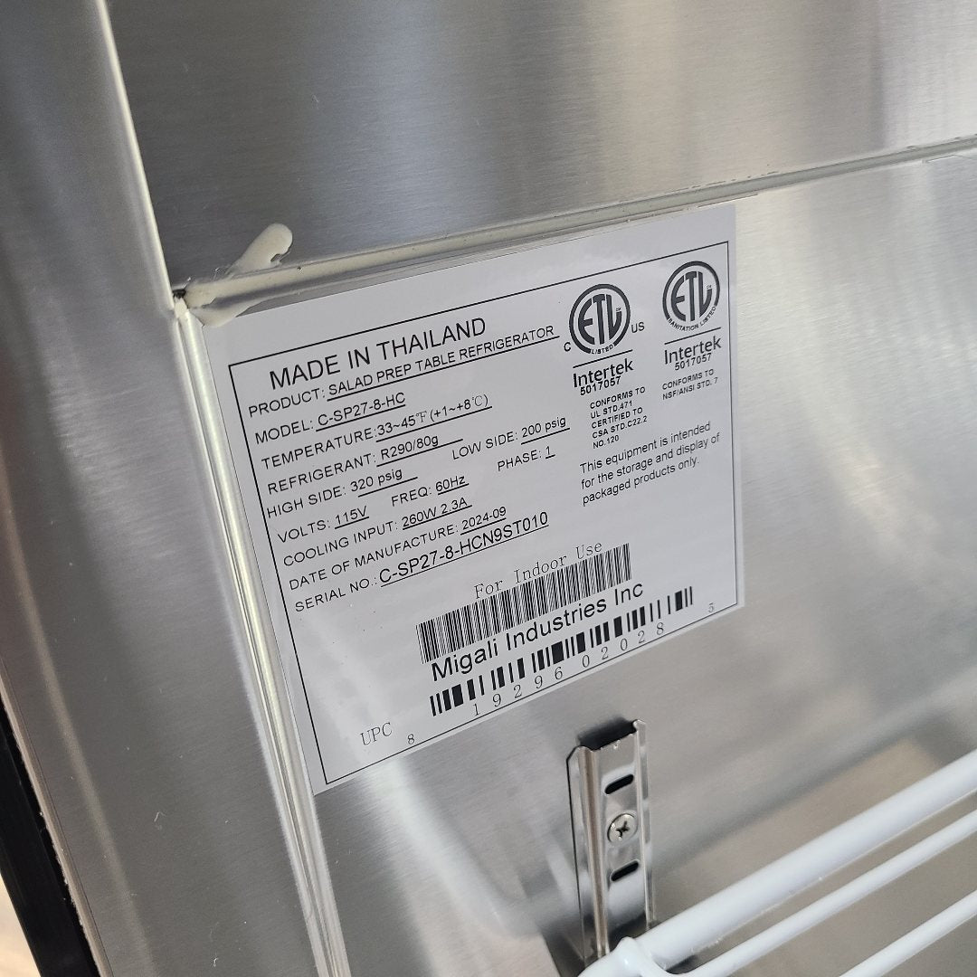 Scratch & Dent Migali Industries C-SP27-8-HC  No. 1061700
